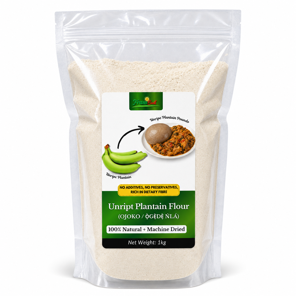 Unripe Plantain Poundo Flour